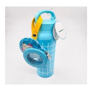 Starbucks Blue Travel Tumbler w/ Carry Handle & Coin Pouch | Limited Edition